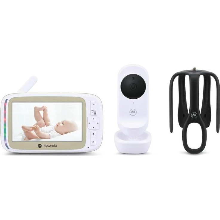 Motorola Nursery VM45 Connect, Babyphone mit 720p HD-Kamera, 5 Zoll Monitor, WLAN, Zweiweg-Kommunikation und Temperaturüberwachung