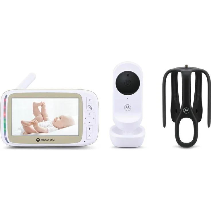 Motorola Nursery VM45 Connect, Babyphone mit 720p HD-Kamera, 5 Zoll Monitor, WLAN, Zweiweg-Kommunikation und Temperaturüberwachung