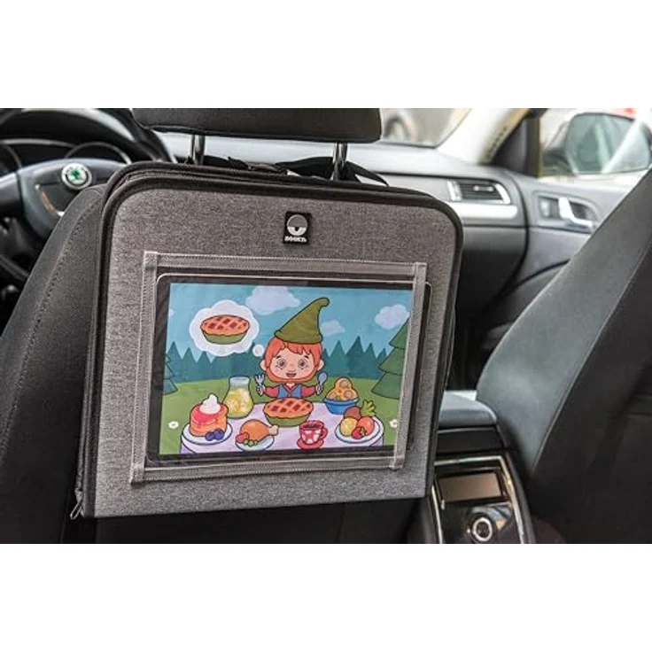 Dooky Rücksitzorganizer Dooky, verstellbarer Rücksitztisch mit Tablet-Halter und platzsparendem Design, ideal für Familienreisen – Bild 7