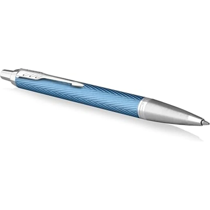 Parker Kugelschreiber IM Premium M, eleganter Schreibstift mit Quinkflow-Tinte, blau-grau – Bild 1