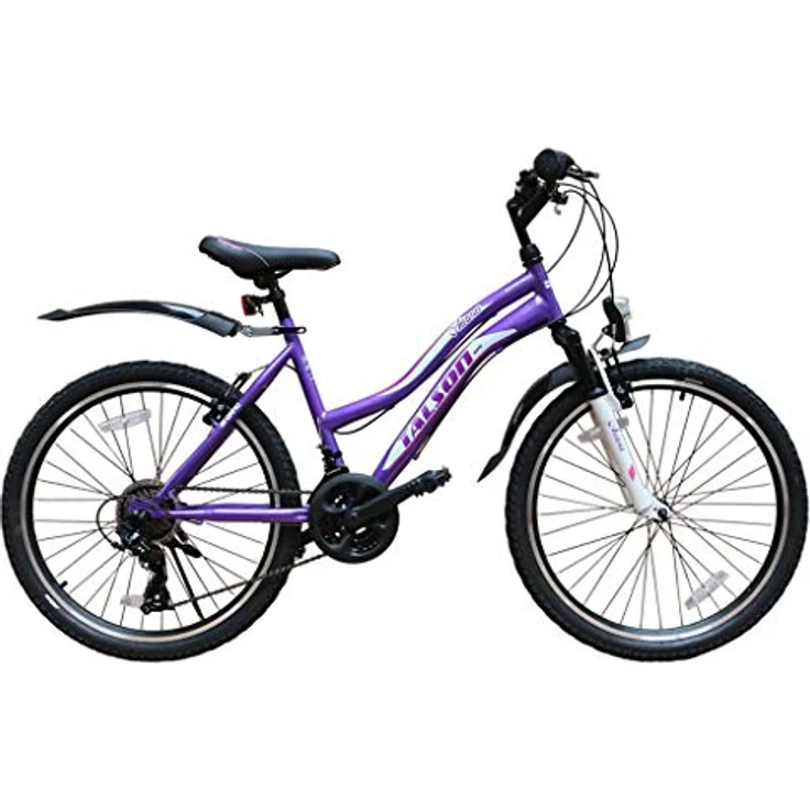 Talson 24 Zoll Mädchen Fahrrad Mtb Mit Beleuchtung Und Shimano 21-Gang Kinderfahrrad Lila – Bild 5