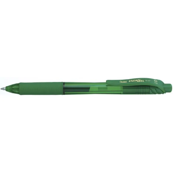 Pentel EnerGel X BL107-DX Gel-Tintenroller, grün, 0,7 mm Strichstärke, Druckmechanik, nachfüllbar