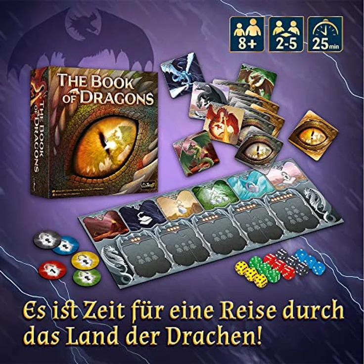 Trefl 2402 The Book of Dragons, Würfelspiel – Bild 3