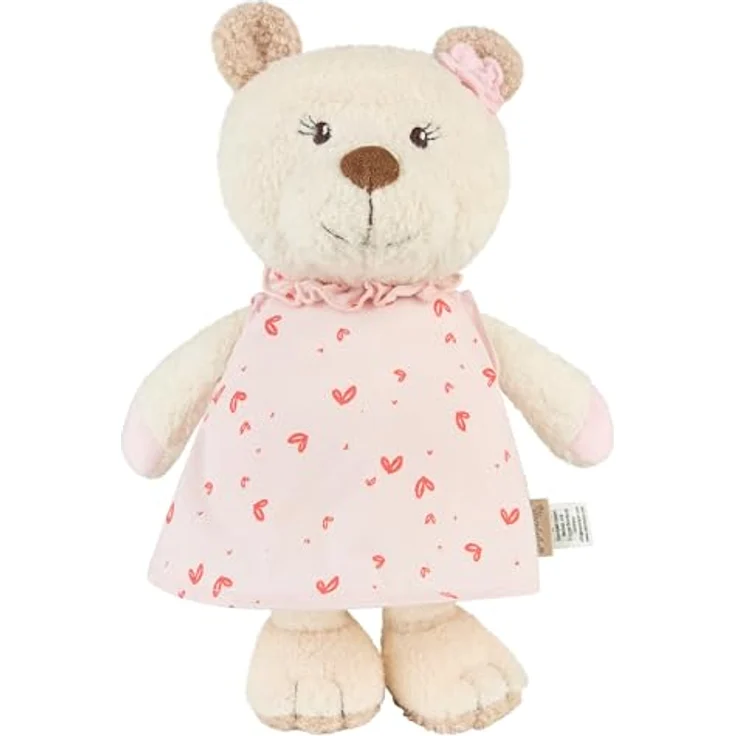 Sterntaler Kuscheltier M BÄR Betty, cremeweißer, weich wattierter Bär mit süßen Details und 3D Blume am Ohr – Bild 3