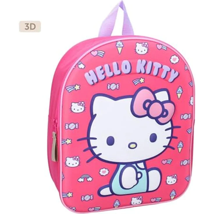 Vadobag Rucksack 3D Hello Kitty Another Dimension, Kindergartenrucksack mit 3D-Effekt, 32 x 26 x 11 cm – Bild 3