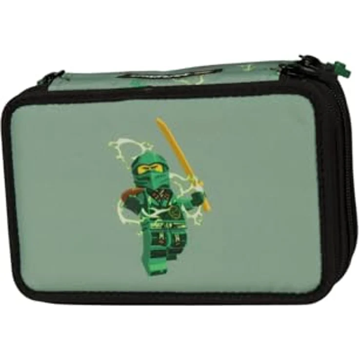 SKANDO BAGS LEGO® NINJAGO® Spinjitzu Master, 3-Fach Federmäppchen für Jungen mit Schulzubehör, 1 L, 19,5 x 6,5 x 13 cm – Bild 1