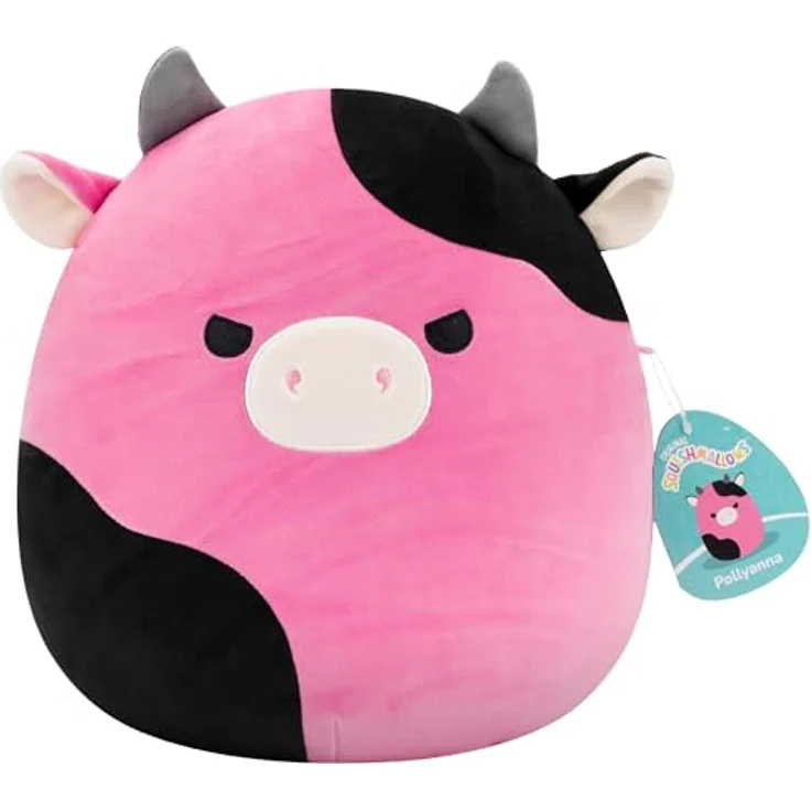 Squishmallows SQCR07676 - Pollyanna die Kuh 30 cm, superweiches Kuscheltier aus offiziellem Jazwares Plüsch, schwarz-weiß – Bild 3