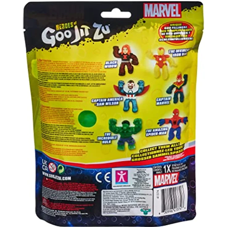 Heroes of Goo Jit Zu – Marvel-Helden-Packung. Der unglaubliche Hulk – knirschend, 11,5 cm groß, 41374 – Bild 7