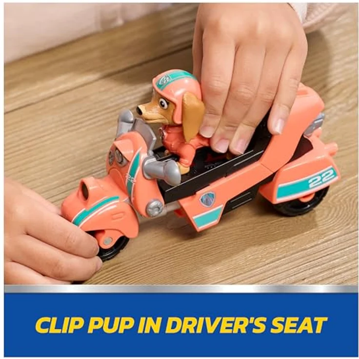Paw Patrol PAW Basic Vehicle Liberty, Spielzeugfahrzeug-Set mit Rettungsmotorrad und Welpenfigur, fördert fantasievolles Rollenspiel, geeignet ab 3 Jahren – Bild 5