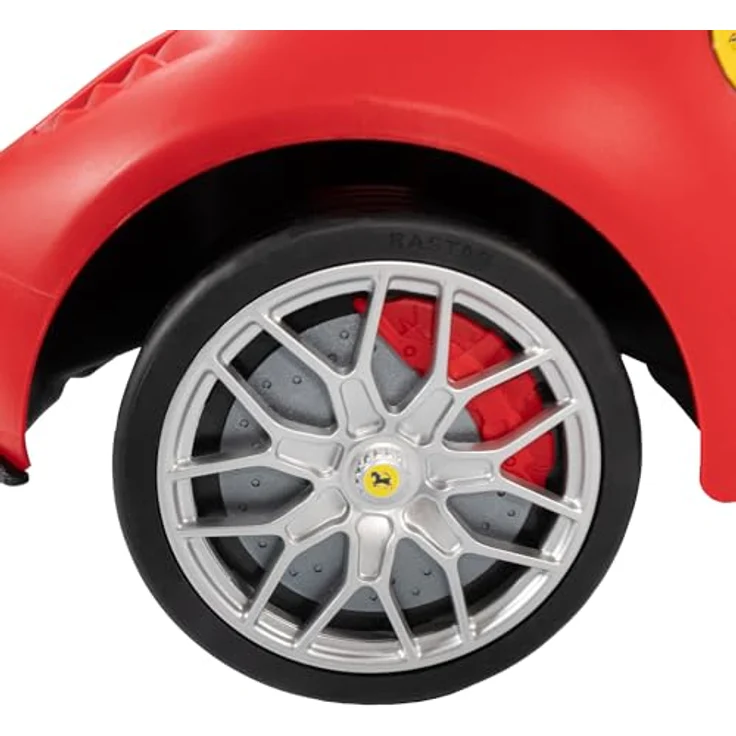 Lemodo Rutschauto Ferrari 488 – Babyrutscher Kinderfahrzeug, ab 18 Monate, mit Kippschutz, Rutscher für drinnen und draußen, ergonomisches Design, lizenziertes Spielzeug, rot – Bild 2