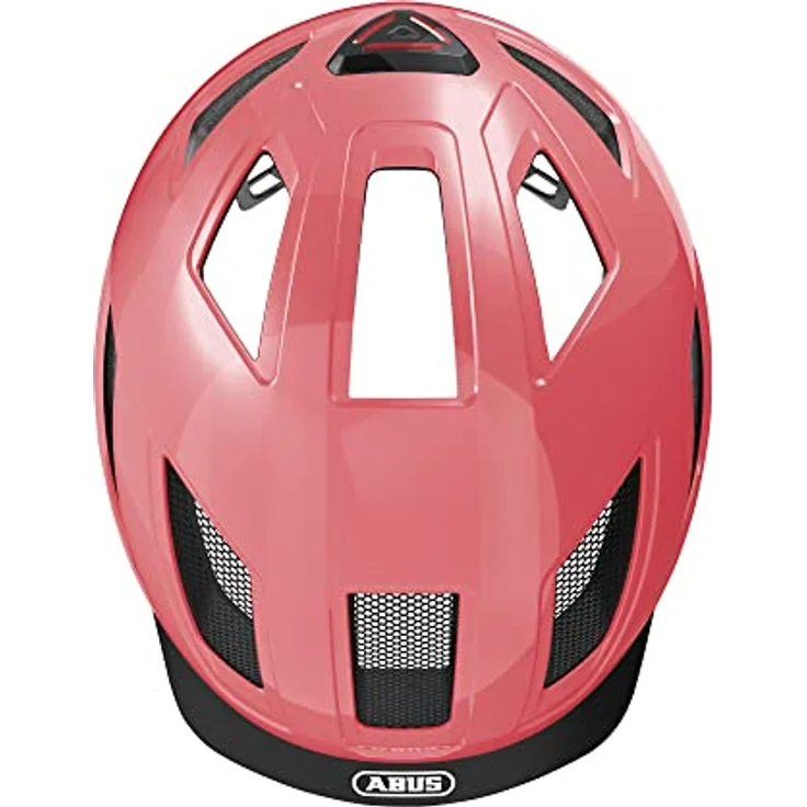 ABUS HYBAN 2.0 Fahrradhelm, Rot (Living Coral), M - Cityhelm mit LED-Rücklicht und perfekter Belüftung – Bild 4