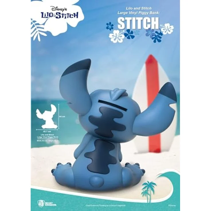 Beast Kingdom Toys Lilo and Stitch Piggy Vinyl Spardose, 40 cm große Spardose in bedruckter Box – Bild 2