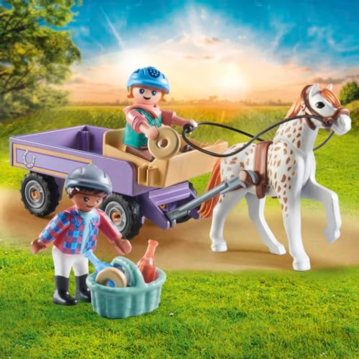 Playmobil® Konstruktions-Spielset Ponykutsche (71496), Horses of Waterfall, (33 St), Made in Europe – Bild 4