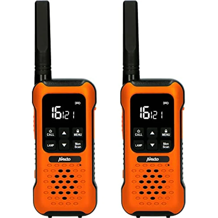 Alecto FR300 Kinder Wallkie Talkie - Funkgeräte - 10km Reichweite - IPX4-16 Kanäle - VOX Funktion - 2,5mm - Orange – Bild 1