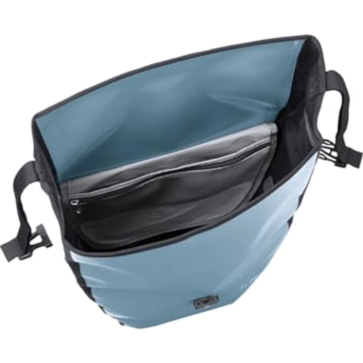 "VAUDE Aqua Back Single recycelt, Hinterradtasche mit wasserdichtem Wickelverschluss, 24 Liter, grün" – Bild 3