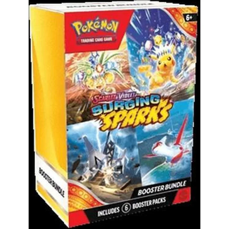 Nintendo Pokémon Surging Sparks Booster Bundle, 6 Boosterpacks mit 10 Karten pro Pack, Scarlet & Violet Erweiterung