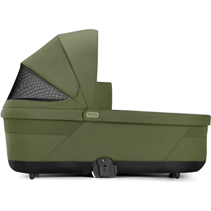 CYBEX Gold COT S LUX Kinderwagenaufsatz, Bequeme Babywanne für Neugeborene bis 6 Monate, Moss Green, für CYBEX Balios S Lux und Talos S Lux, mit XXL-Sonnenverdeck und Tragegriff – Bild 4