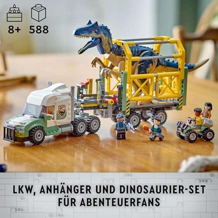 LEGO Jurassic World Dinosaurier-Missionen: Allosaurus-Transporter, Dino-Spielset mit beweglichem Allosaurus und Minifiguren Kenji, Darius und Yaz, Geschenkidee für Kinder ab 8 Jahren 76966 - Preisvergleich – Bild 2