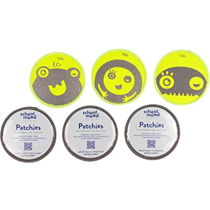 School Mood 6er Patchy-Set Yellow Monsters