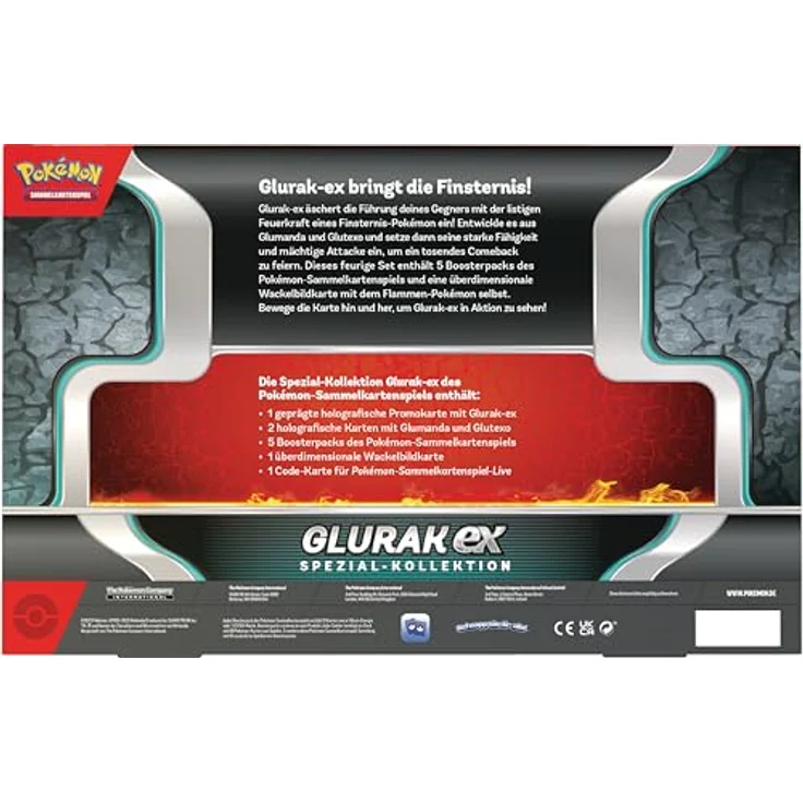 Pokémon PKM Spezial-Kollektion, Sammelkarten-Set mit Glurak-ex, holografischen Karten und 5 Booster-Packs – Bild 4