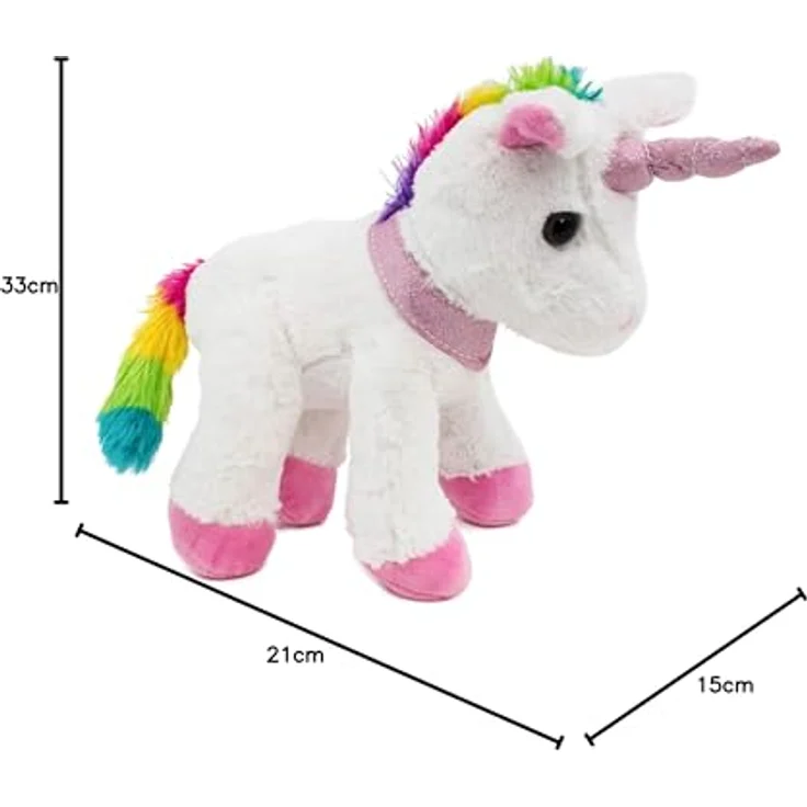 Plüsch Einhorn 21 cm hoch - Stofftier Plüschtier Kuscheltier – Bild 4