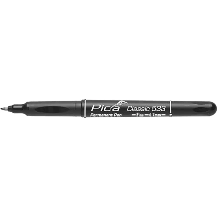 Pica Permanentmarker PICA Classic Permanent Pen, Fine, Schwarz – Bild 1