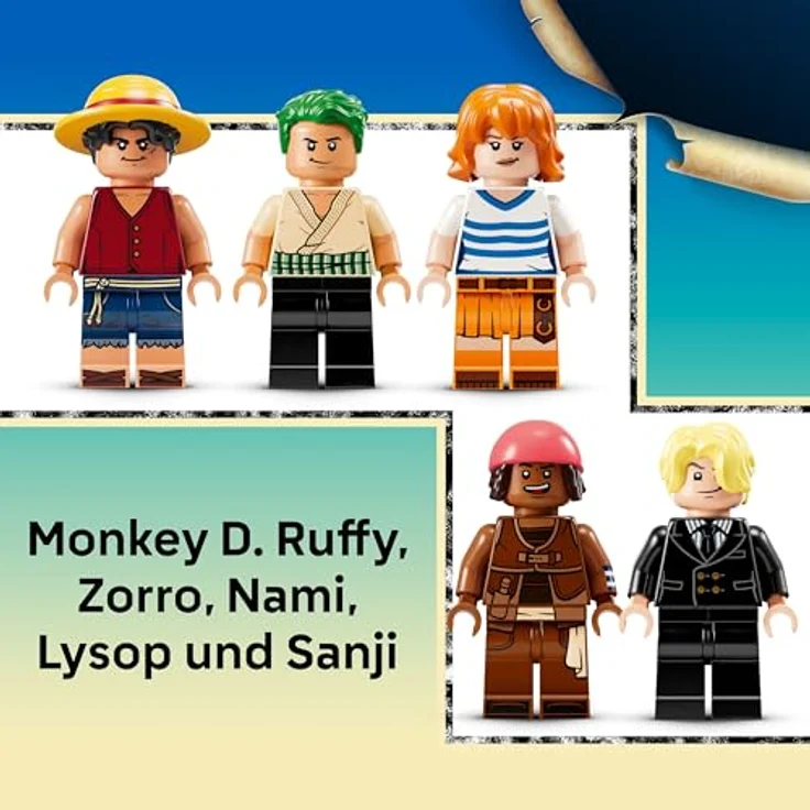 LEGO ONE PIECE Piratenschiff Flying Lamb (Going Merry) - Spielset mit 5 Minifiguren, inkl. Ruffy, Zoro & Nami, für Kinder ab 10 Jahren - 75639 – Bild 5