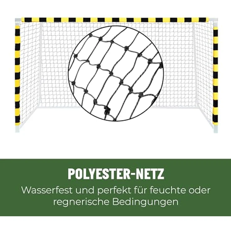 UMBRO Fußballtor 300 x 200 x 110 cm - Schwarz/Gelb - Fussball Trainingszubehör für Kinder und Erwachsene – Bild 5