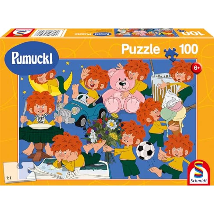 Schmidt Spiele 56492 Spaß mit Pumuckl, 100 Teile Kinderpuzzle, bunt