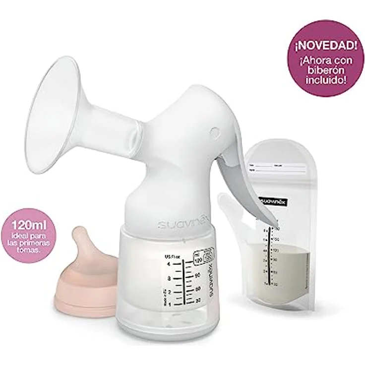 Suavinex Extractor De Leche Manual, Milchpumpe für mühelose und effektive Milchabnahme – Bild 3