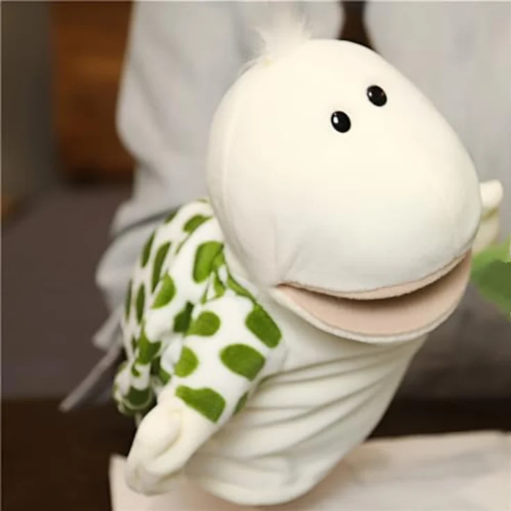 LOMTRATS Tierhandpuppen, Set aus Wolf, Tiger, Löwe und Affe, mit beweglichen offenen Münder, 25 cm, für kreatives Geschichtenerzählen und Vorschulunterricht – Bild 1