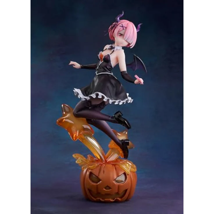 Kadokawa Re:ZERO -Starting Life in Another World- PVC Statue 1/7 Ram: Phantom Night Wizard Ver. 26 cm, detailreiche Sammelfigur in klassischer Fenster-Box – Bild 9
