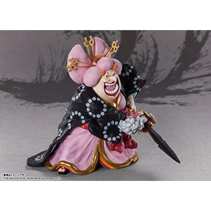 TAMASHII NATIONS - One Piece - Charlotte Linlin (Oiran Olin Battle of Monsters on Onigashima), Bandai Spirits Figuarts Zero, Sammelfigur - Big Mom Piraten Anführerin in Oiran-Olin-Form, bunt – Bild 2