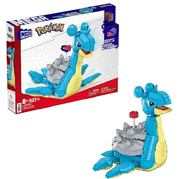 MEGA POKÉMON Lapras - Das gepanzerte Transport-Pokémon (18 cm) im 527-teiliges Bauset mit Kurbelmechanismus in der lizenzierten Sammleredition, HKT26 – Bild 1