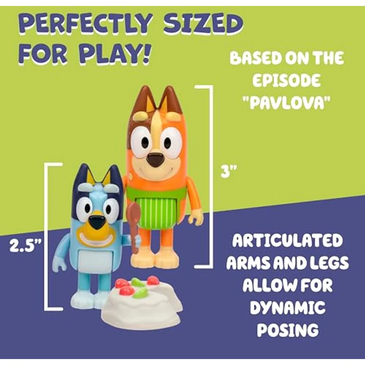 BlueY Es ist Zeit für Pavlova, 4er-Figurenpackung „Café-Wettkampf“ mit beweglichen Gelenken, enthält Bingo, Bandit (mit Chefkochmütze), Chilli und 2 Zubehörteile, 6-7,6 cm groß – Bild 5