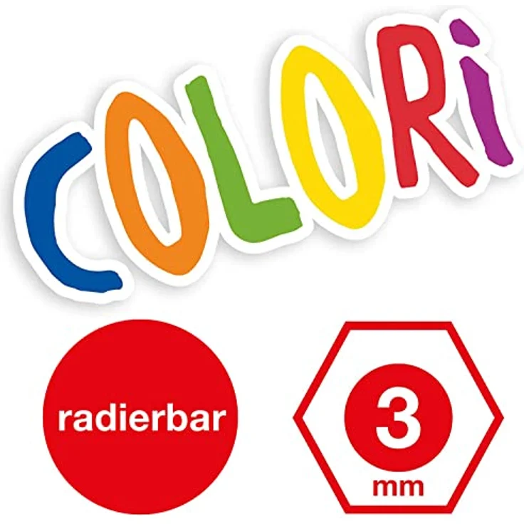 Eberhard Faber 514817 - Colori radierbare Buntstifte, hexagonale Form, in 12 Farben, im Kartonetui, zum Malen, Illustrieren und Zeichnen – Bild 5