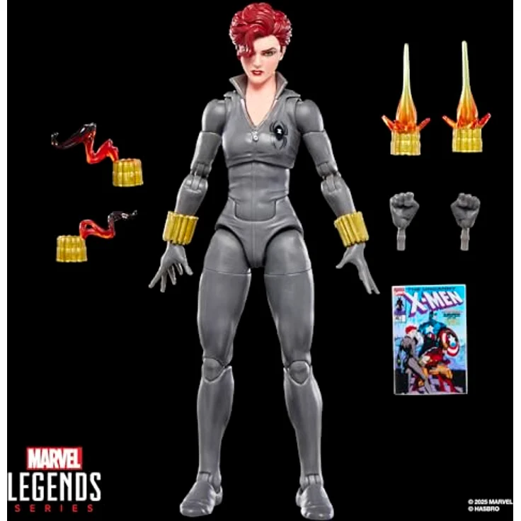 Marvel Legends Series Black Widow Action-Figur, 15 cm, inspiriert von Uncanny X-Men #268, mit 7 Accessoires und 20 Bewegungspunkten – Bild 4