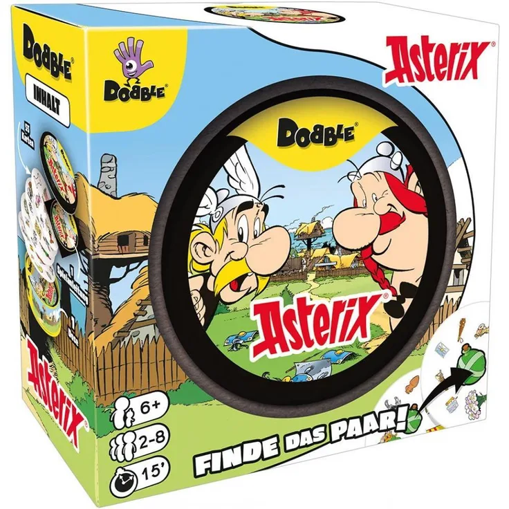 Zygomatic Dobble Asterix, Reaktionsspiel mit 55 Asterix-Karten für 2-6 Spieler, ab 6 Jahren