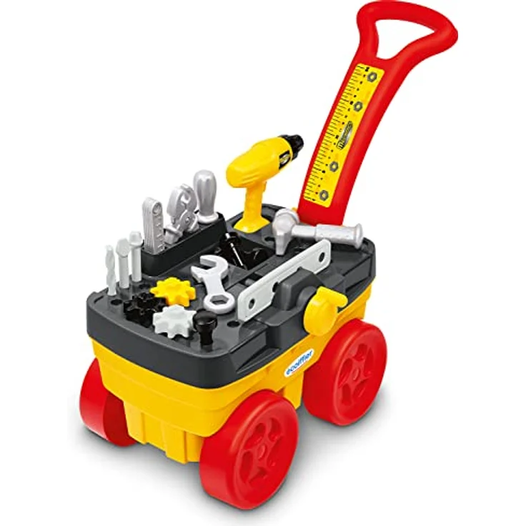 Ecoiffier Jouets 2419 Mechanischer Wagen, Multicolor mit 19 Werkzeugteilen und Spielunterlage – Bild 2