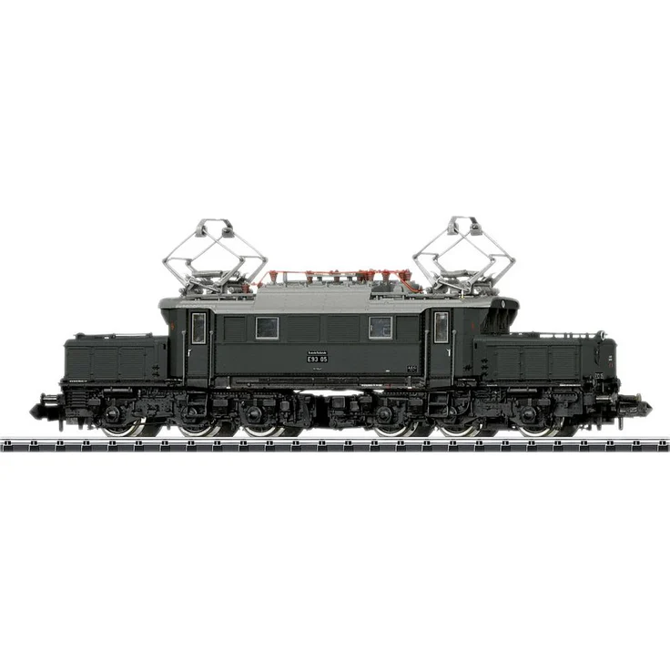 MiniTrix 16932 N E-Lok E93 07 der DRG, Güterzuglokomotive mit Achsfolge Co'Co', deutsches Krokodil, historisches Modell aus 1937