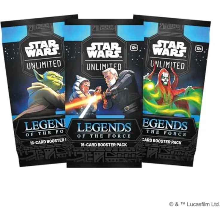 Asmodee FFG Star Wars: Unlimited Trading Card Game - Legends of The Force - Booster mit 16 Karten, Sammelkarten für 2+ Spieler, Englisch, Alter 12+, 20 Minuten Spielzeit