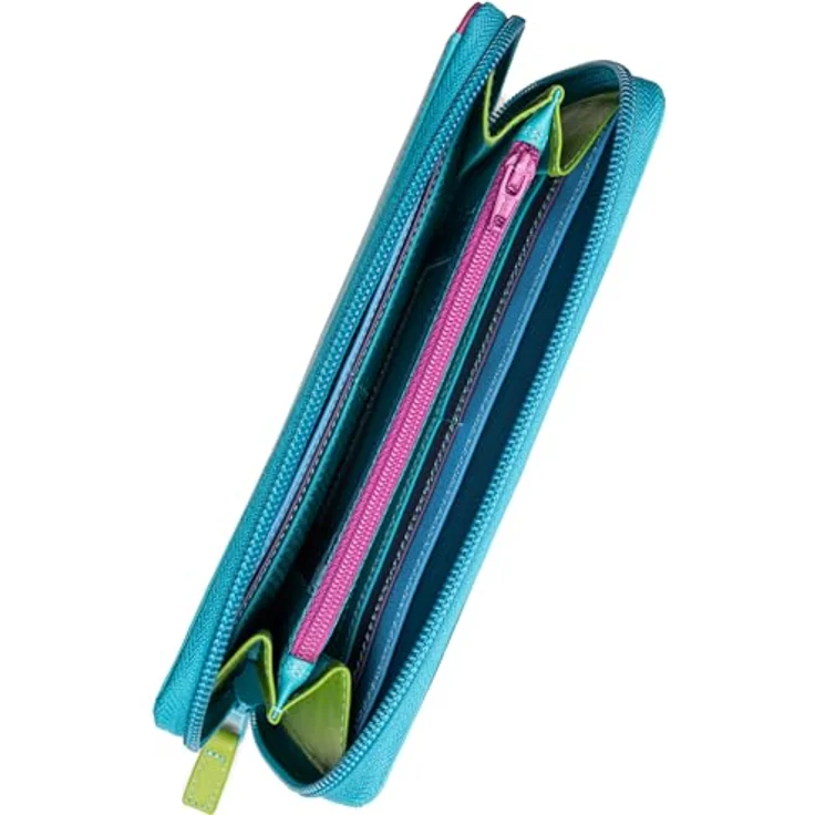 Mywalit Kinderportemonnaie, Geldbörse mit RFID Schutz aus 100% Leder, 20 cm, blau – Bild 6