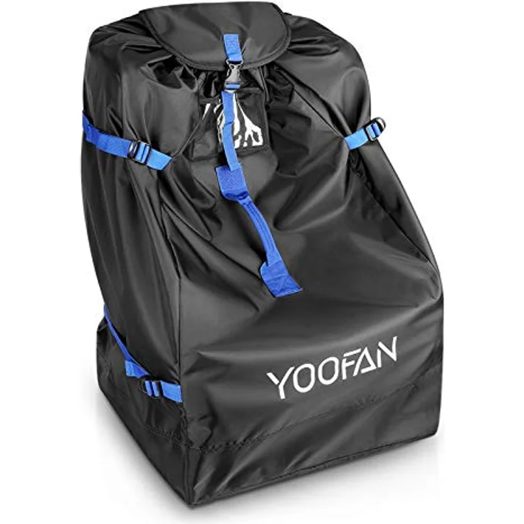 YOOFAN Transporttasche für Kindersitz, Robuste Reisetasche für Autositz, Wasserdicht und Staubdicht, Verstellbare Seitengurte, Rucksackdesign – Bild 1