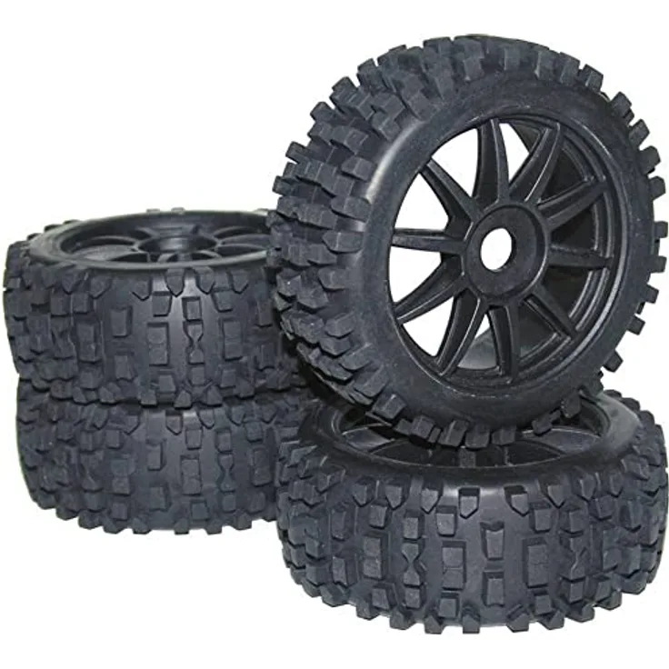 Reely 1:8 Buggy Kompletträder Big Core 10-Speichen Schwarz 4 St.