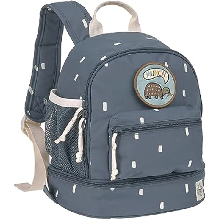 LÄSSIG Kinderrucksack mit Brustgurt Kindergartentasche Kindergartenrucksack 27 cm, 6,5 Liter, 3 Jahre/Mini Backpack Happy Prints Dunkelblau – Bild 1