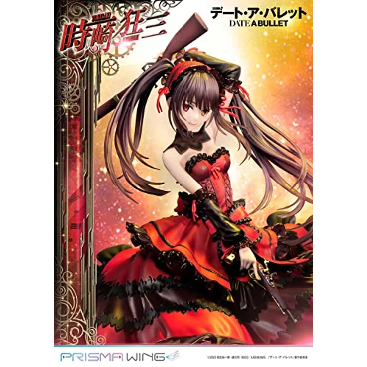 Prime 1 Studio Date A Live Fragment Date A Bullet Kurumi Tokisaki PVC Figur 1/7, 27 cm, rot-schwarzes Astral Dress – Bild 2