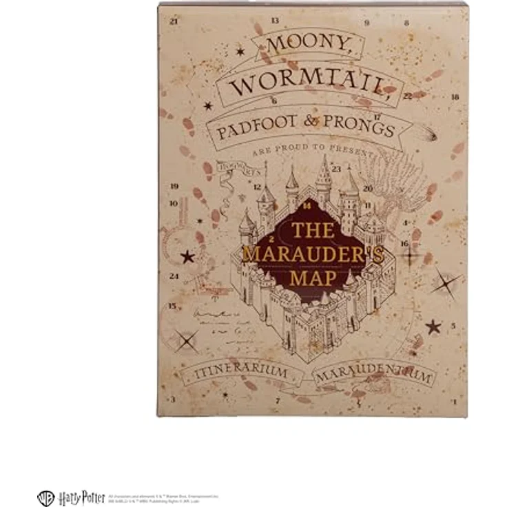 Cinereplicas Harry Potter Marauder's Map-2026 Edition Adventskalender mit 24 Artikeln, inkl. Socken, Aufkleber und Notizblock, One Size – Bild 8