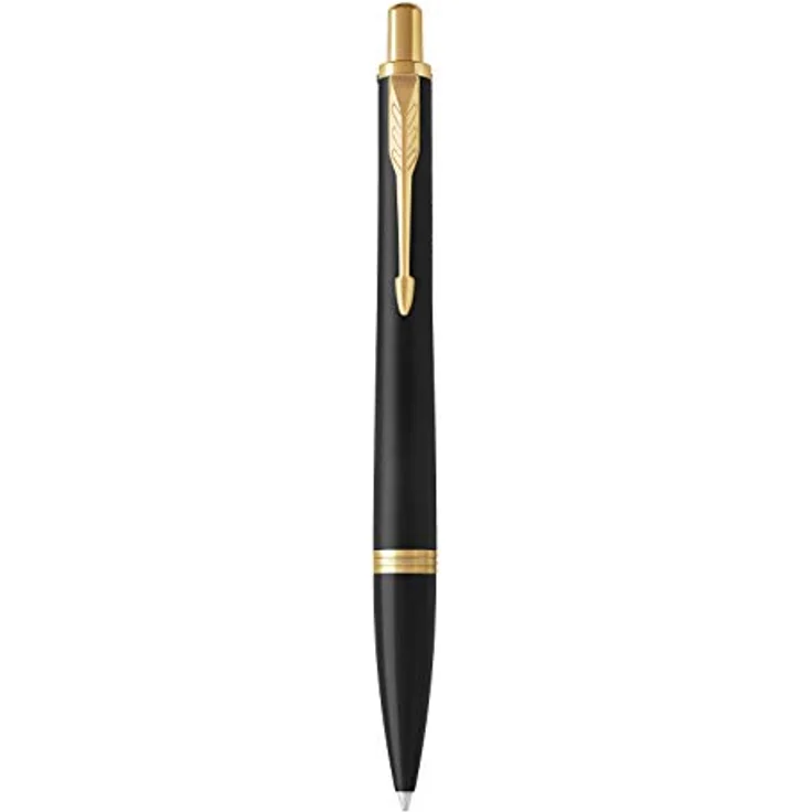 Parker Urban Duo-Geschenkset mit Kugelschreiber und Füllfederhalter, Muted Black mit Goldzierteilen, Nachfüllmine und -patrone mit blauer Tinte, Geschenkbox – Bild 3