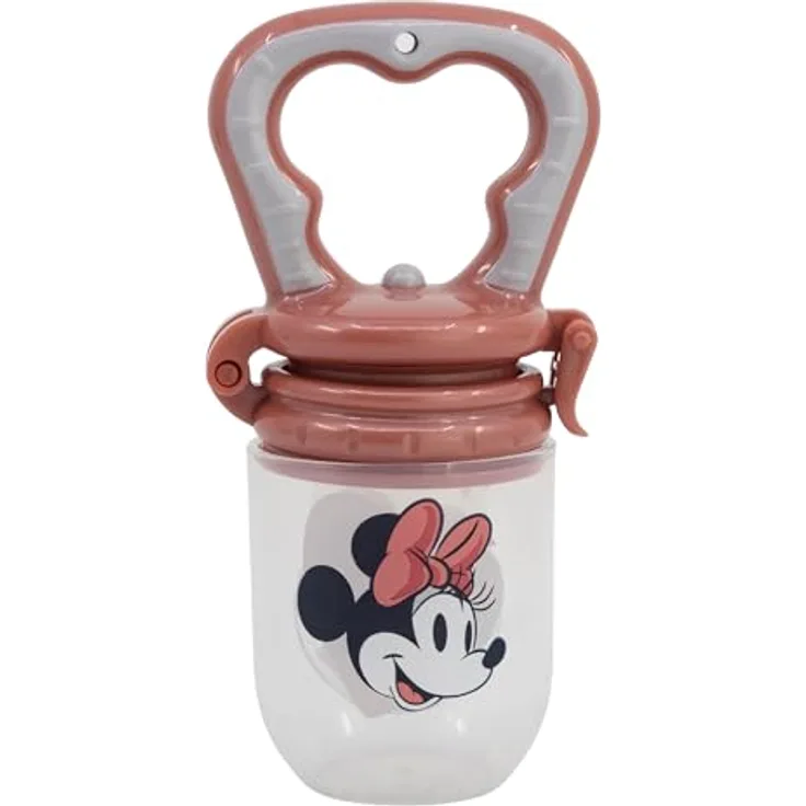 Disney Mickey Mouse Babyflasche, Baby Fruchtspender Feeder für sichere Beikosteinführung, mehrfarbig, handliches Format für kleine Hände, 4 × 6 × 11 cm