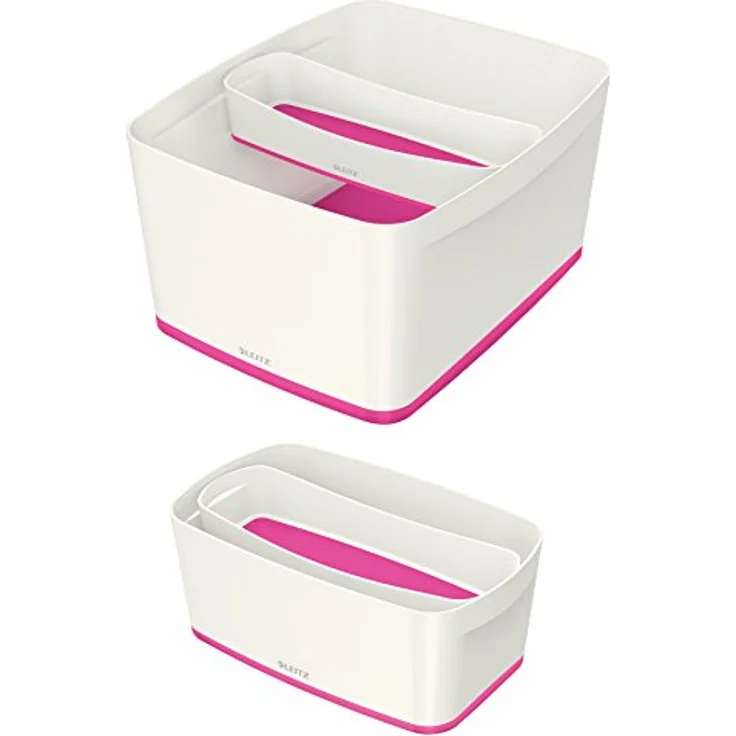 Leitz MyBox Aufbewahrungsschale, Länglich, Blickdicht, Weiß/Pink Metallic, Kunststoff, 30,7 x 10,5 x 5,5 cm – Bild 4